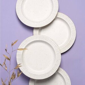 BRAND NEW-Stoneware Stackable Plate - Set of 4